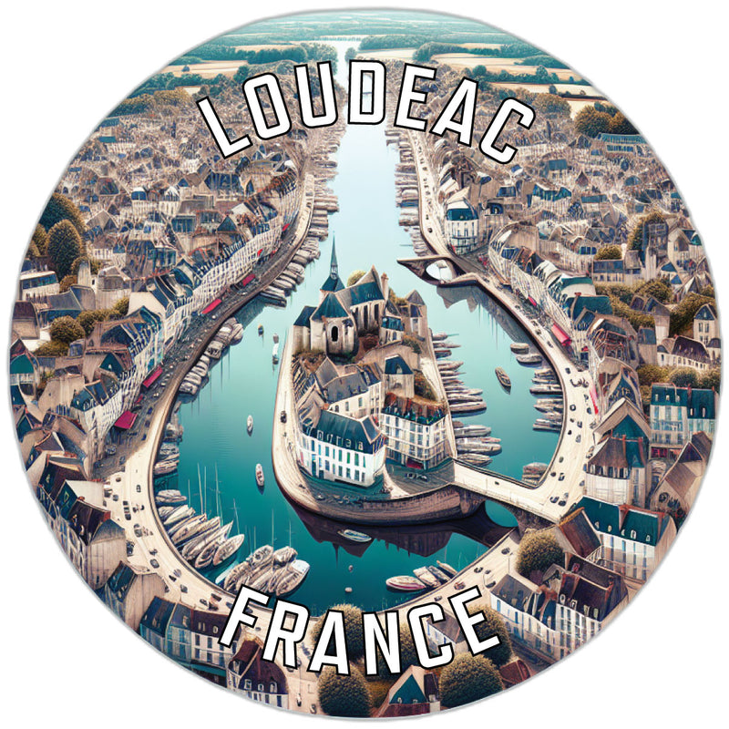 Loudeac France Souvenir Vinyl Decal Sticker 6-Inch