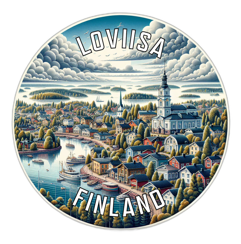 Loviisa Finland Souvenir Vinyl Decal Sticker 6-Inch