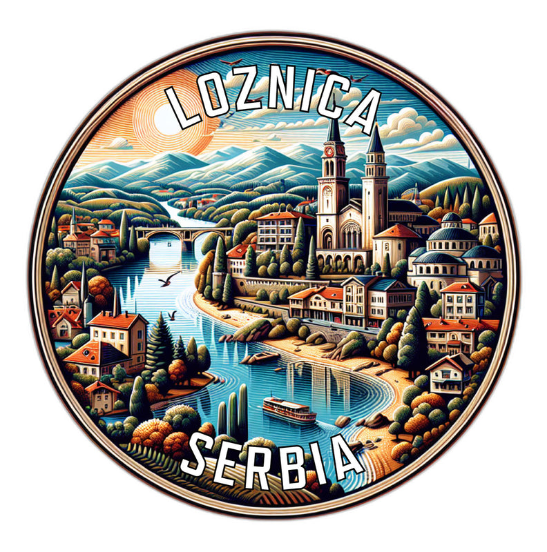 Loznica Serbia Souvenir Vinyl Decal Sticker 6-Inch