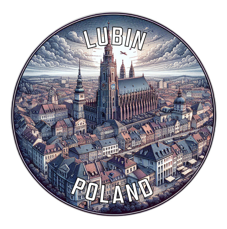 Lubin Poland Souvenir Vinyl Decal Sticker 6-Inch
