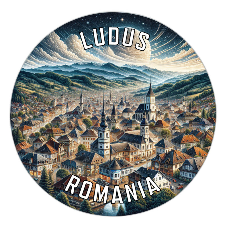 Ludus Romania Souvenir Die Cut Flat Magnet 2-Inch