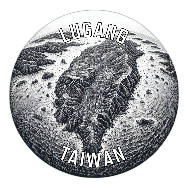Lugang Taiwan Souvenir Die Cut Flat Magnet 3-Inch
