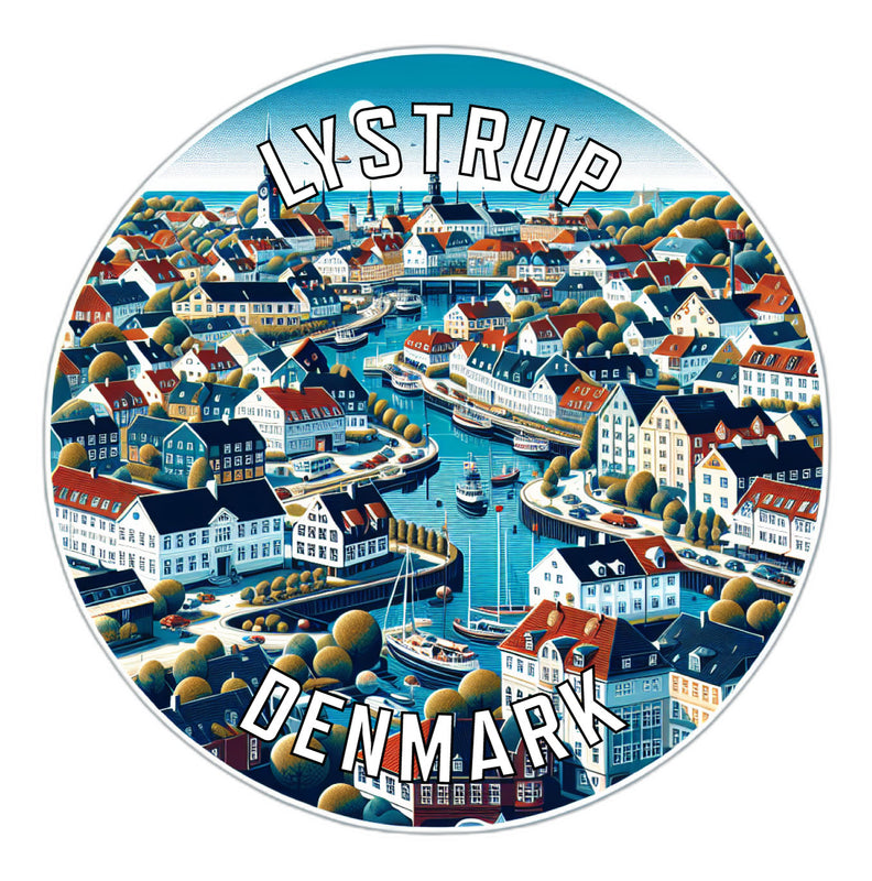 Lystrup Denmark Souvenir Vinyl Decal Sticker 2-Inch