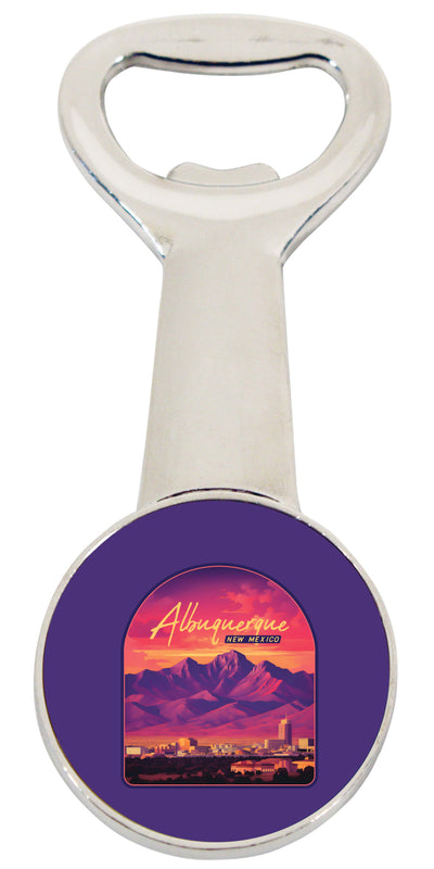 Alburqueque New Mexico Design B Souvenir Magnetic Bottle Opener 4-Pack