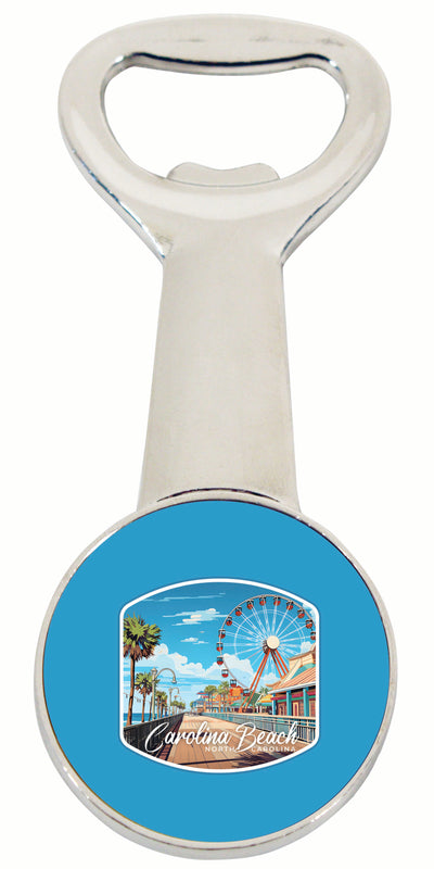 Carolina Beach, North Carolina. Carolina Beach Pier Design Souvenir Magnetic Bottle Opener Single