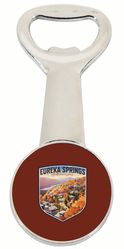 Eureka Springs Arkansas Little Switzerland of the Ozarks Design Souvenir Magnetic Bottle Opener 2-Pack