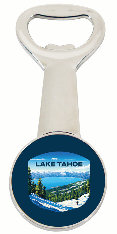 Lake Tahoe Ski Design D Souvenir Magnetic Bottle Opener 4-Pack