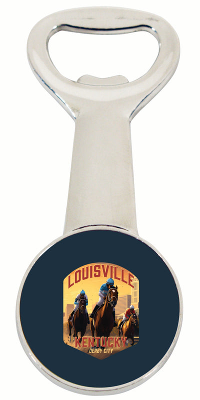 Louisville Kentucky Derby City Design Souvenir Magnetic Bottle Opener 2-Pack
