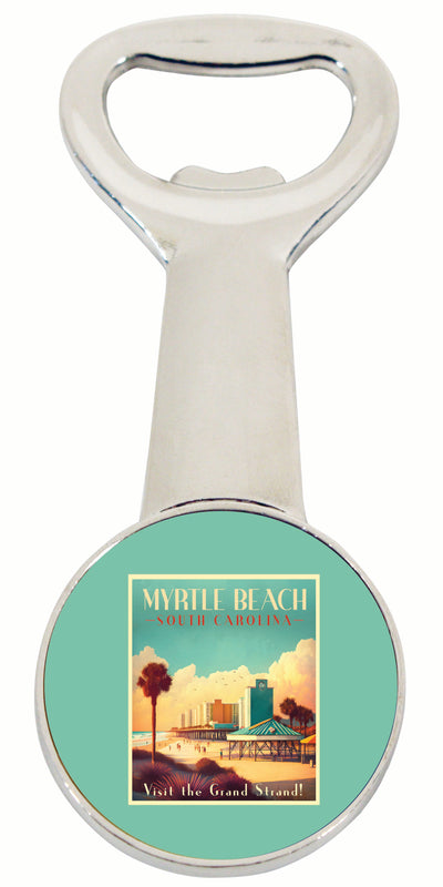 Myrtle Beach South Carolina Design A Souvenir Magnetic Bottle Opener Single