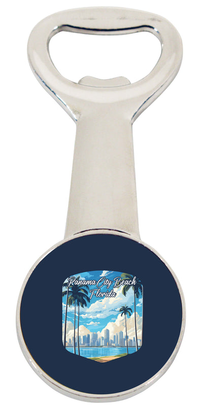 Panama City Beach Florida Design B Souvenir Magnetic Bottle Opener Single