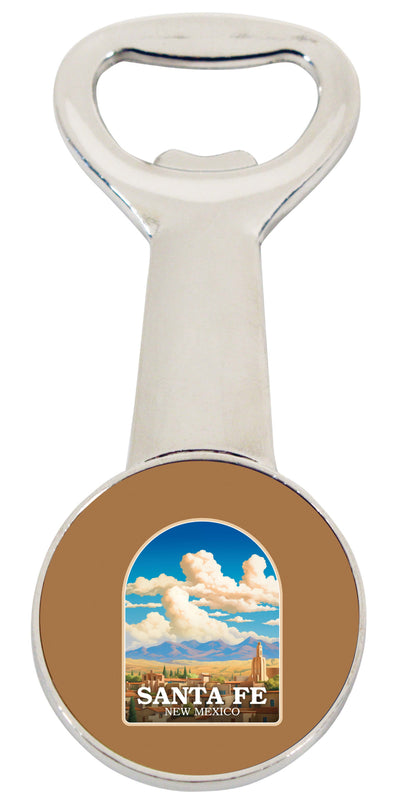 Santa Fe New Mexico Design A Souvenir Magnetic Bottle Opener Single