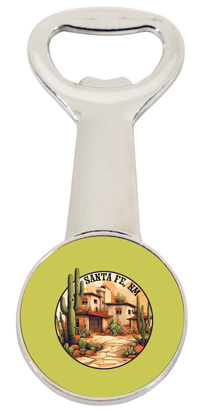Santa Fe New Mexico Design D Souvenir Magnetic Bottle Opener Single