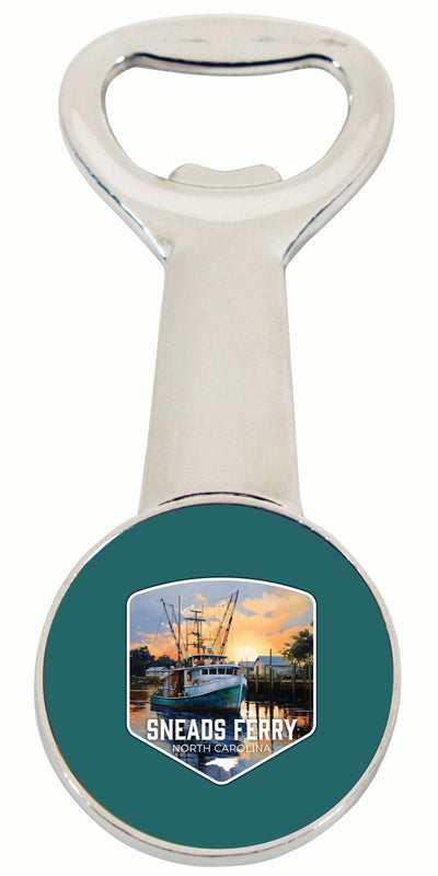 Sneads Ferry North Carolina Shrimp Boat Design Souvenir Magnetic Bottle Opener 4-Pack