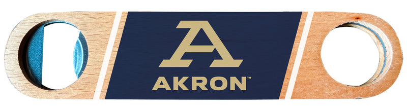 Akron Zips Officially Licensed Wooden Bottle Opener with Full Color Design Single