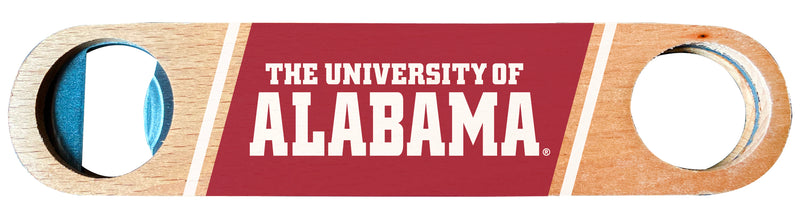 Alabama Crimson Tide Officially Licensed Wooden Bottle Opener with Full Color Design Single