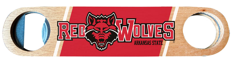 Arkansas State Officially Licensed Wooden Bottle Opener with Full Color Design Single