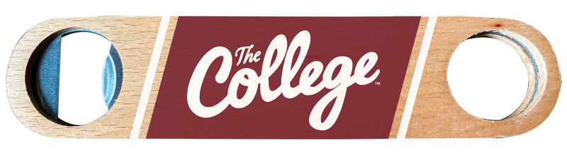College of Charleston Officially Licensed Wooden Bottle Opener with Full Color Design Single