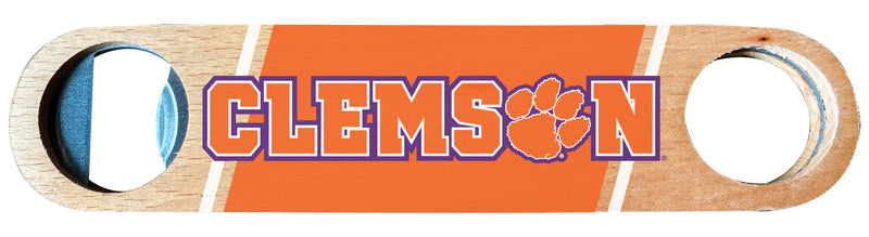 Clemson Tigers Officially Licensed Wooden Bottle Opener with Full Color Design Single