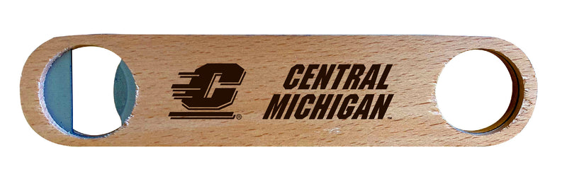 Central Michigan University NCAA Elegant Laser-Etched Wooden Bottle Opener - Collegiate Bar Accessory