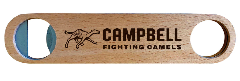 Campbell University Fighting Camels Engraved Wooden Bottle Opener