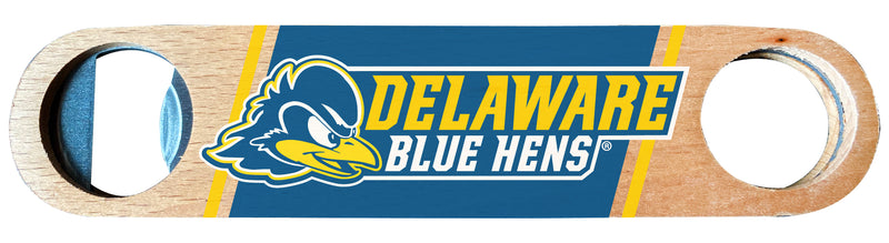 Delaware Blue Hens Officially Licensed Wooden Bottle Opener with Full Color Design Single