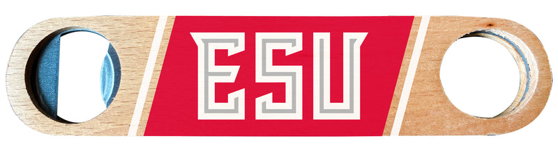 East Stroudsburg University Officially Licensed Wooden Bottle Opener with Full Color Design Single