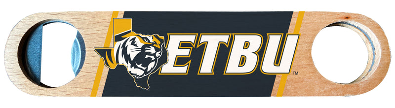 East Texas Baptist University Officially Licensed Wooden Bottle Opener with Full Color Design Single