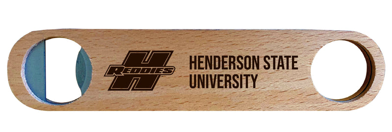 Henderson State Reddies Engraved Wooden Bottle Opener Officially Licensed Collegiate Product NO
