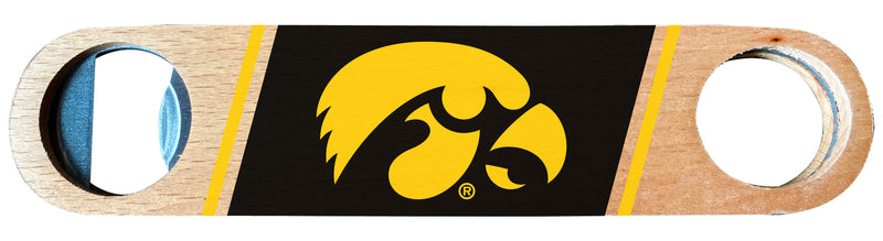 Iowa Hawkeyes Officially Licensed Wooden Bottle Opener with Full Color Design Single