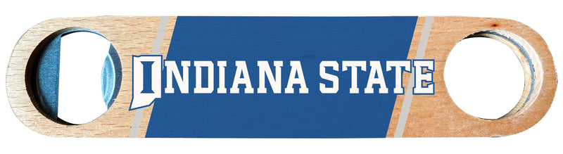 Indiana State University Officially Licensed Wooden Bottle Opener with Full Color Design Single