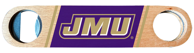 James Madison Dukes Officially Licensed Wooden Bottle Opener with Full Color Design Single