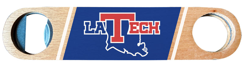 Louisiana Tech Bulldogs Officially Licensed Wooden Bottle Opener with Full Color Design Single