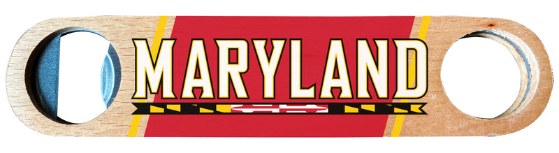 Maryland Terrapins Officially Licensed Wooden Bottle Opener with Full Color Design Single