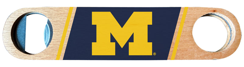 Michigan Wolverines Officially Licensed Wooden Bottle Opener with Full Color Design Single