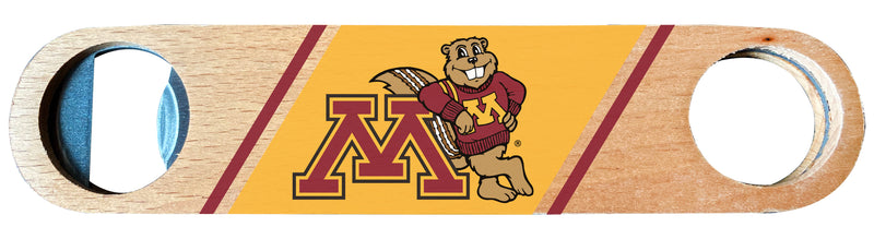Minnesota Gophers Officially Licensed Wooden Bottle Opener with Full Color Design Single