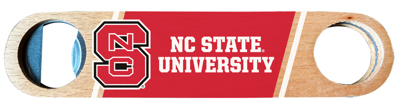 NC State Wolfpack Officially Licensed Wooden Bottle Opener with Full Color Design Single