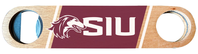 Southern Illinois Salukis Officially Licensed Wooden Bottle Opener with Full Color Design Single