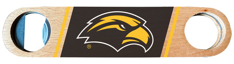 Southern Mississippi Golden Eagles Officially Licensed Wooden Bottle Opener with Full Color Design Single