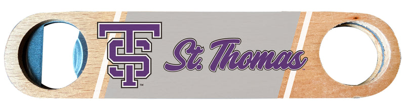 University of St. Thomas Officially Licensed Wooden Bottle Opener with Full Color Design Single