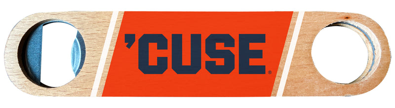 Syracuse Orange Officially Licensed Wooden Bottle Opener with Full Color Design Single