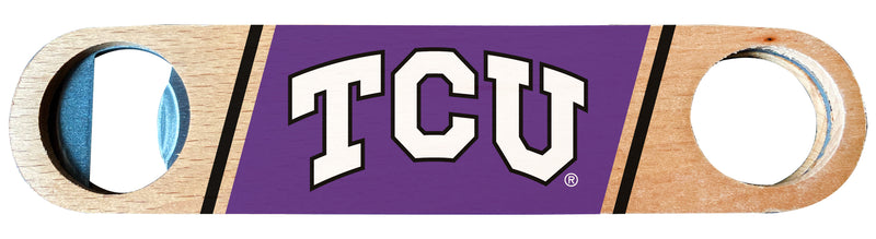 Texas Christian University Officially Licensed Wooden Bottle Opener with Full Color Design Single