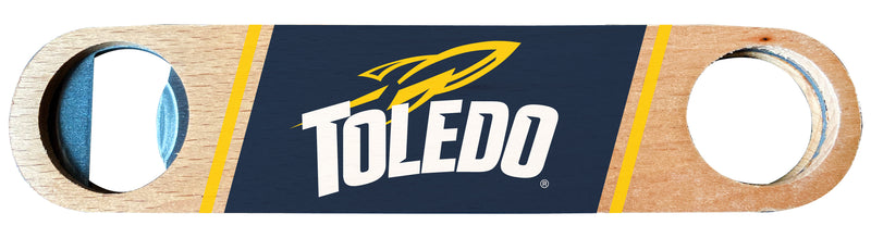 Toledo Rockets Officially Licensed Wooden Bottle Opener with Full Color Design Single