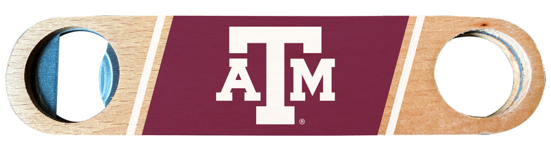 Texas A&M Aggies Officially Licensed Wooden Bottle Opener with Full Color Design Single