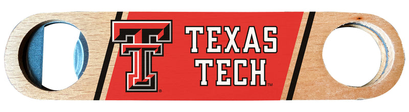 Texas Tech Red Raiders Officially Licensed Wooden Bottle Opener with Full Color Design Single