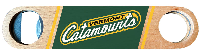 Vermont Catamounts Officially Licensed Wooden Bottle Opener with Full Color Design Single