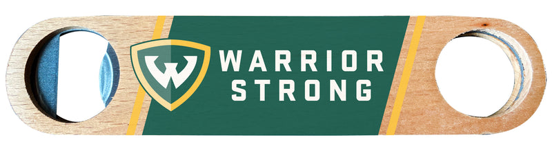 Wayne State Officially Licensed Wooden Bottle Opener with Full Color Design Single