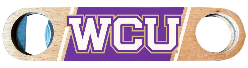 Western Carolina University Officially Licensed Wooden Bottle Opener with Full Color Design Single