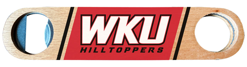 Western Kentucky Hilltoppers Officially Licensed Wooden Bottle Opener with Full Color Design Single