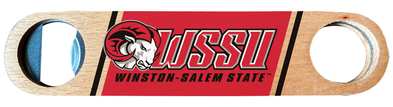 Winston-Salem State Officially Licensed Wooden Bottle Opener with Full Color Design Single