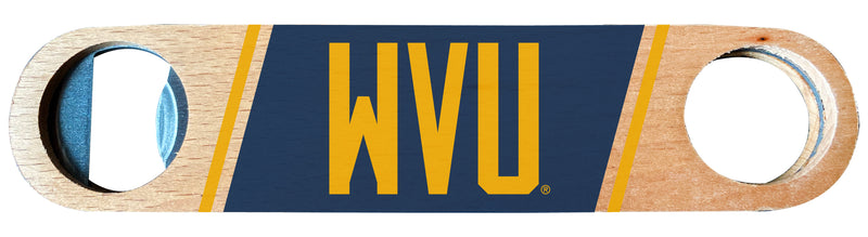 West Virginia Mountaineers Officially Licensed Wooden Bottle Opener with Full Color Design Single